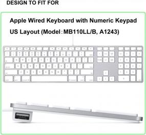 img 3 attached to Силиконовый чехол для клавиатуры ProElife для Apple IMac MB110LL/B--A1243 с цифровой клавиатурой, проводной, USB, ультратонкий, полноразмерный, радужный
