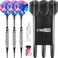premium 90% tungsten soft tip darts set - includes 16/18/20g darts, carrying case, extra tips, tool, aluminium shafts, and extra flights for optimal performance логотип