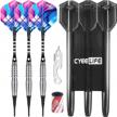 premium 90% tungsten soft tip darts set - includes 16/18/20g darts, carrying case, extra tips, tool, aluminium shafts, and extra flights for optimal performance logo