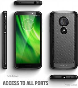img 2 attached to Protective And Sleek: Poetic Karbon Shield TPU Case For Moto G6 Play And Moto G6 Forge With Shock Absorption And Carbon Fiber Texture
