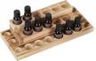 organize and display your essential oils with liantral's 3-tier rack in rustic burnt wood design logo