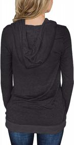 img 2 attached to Women'S Hoodie Sweatshirt: Onlypuff Casual Tunic Top With Long Sleeve & Kangaroo Pockets!