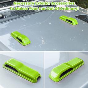 img 2 attached to Enhance Your Jeep's Exterior with Green Engine Hood Hinge Cover Trim for 2018-2022 Wrangler JL JLU Sahara Rubicon & Gladiator JT