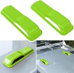 img 4 attached to Enhance Your Jeep's Exterior with Green Engine Hood Hinge Cover Trim for 2018-2022 Wrangler JL JLU Sahara Rubicon & Gladiator JT