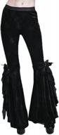 gothic women's bell-bottomed trumpet trousers for casual & stage performance logo