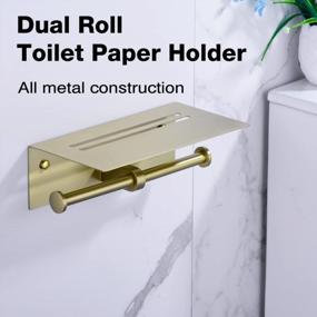 img 3 attached to Efficient And Stylish: TRUSTMI Dual Roll Toilet Paper Holder With Phone Shelf And Rust-Proof Stainless Steel Build
