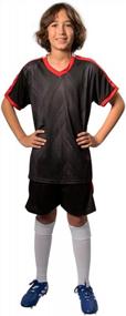 img 4 attached to Youth Soccer Jerseys Boys 6-12 Team Training Uniform Shirts And Shorts Set Indoor Sports.