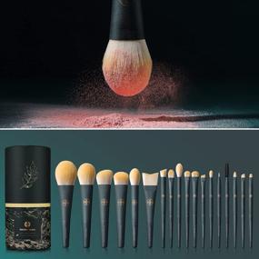 img 1 attached to Get Flawless Looks With EIGSHOW'S 18Pc Professional Makeup Brush Set & Folding Mirror
