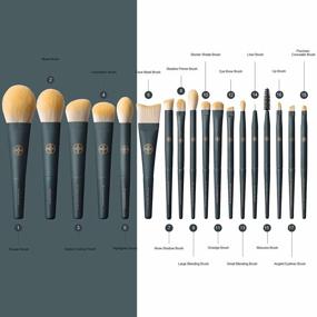 img 2 attached to Get Flawless Looks With EIGSHOW'S 18Pc Professional Makeup Brush Set & Folding Mirror