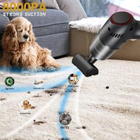 img 2 attached to 🧹 High-performance Handheld Car Vacuum Cleaner - 8000Pa Suction Power, 120W Motor, Ideal for Car and Household Cleaning, Effective Dust Removal