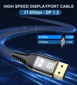 img 1 attached to Enhance Your Gaming Experience With Sweguard Displayport Cable 10Ft - 4K@60Hz,2K@165Hz 144Hz, DP 1.2 High-Speed Gold-Plated Nylon Braided Cord With Free-Sync G-Sync Support For 3090 Graphics PC-Grey