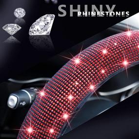 img 1 attached to Achiou Sparkling Rhinestones Breathable Comfortable Interior Accessories