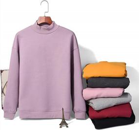 img 2 attached to Warm Winter Women'S Sherpa Fleece Lined Pullover With Mock Neck - Casual And Stylish Sweatshirt