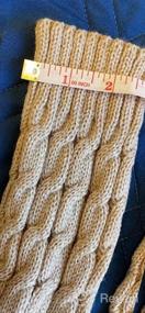 img 7 attached to 6 Pairs Of Knee-High Cable Knit Leg Warmers For Women - Cozy Thermal Acrylic Sleeves For Winter