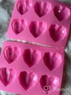 img 1 attached to 2 Pack 6 Cavity Silicone Heart Diamond Shaped Molds For Valentines Day Wedding Engagement Baking Chocolate Cake Mousses Desserts, YICOE 3D Candy Making Mold review by Patricia Dworin