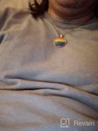 img 1 attached to 🌈 Rainbow LGBTQ+ Pendant Necklace - Gzrlyf Gay Pride Jewelry review by Dezz Watson