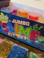 img 1 attached to DIY Slime Making Kit For Kids Age 5+ - 126 Pcs Ultimate Fluffy Slime Supplies With 28 Crystal Slimes, 2 Glow In The Dark Powders & 48 Glitter Jars - Birthday Gift Idea review by Bob Kussmaul