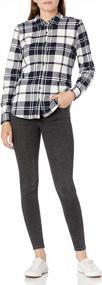 img 1 attached to Stay Cozy With Goodthreads Women'S Brushed Flannel Drop-Shoulder Shirt