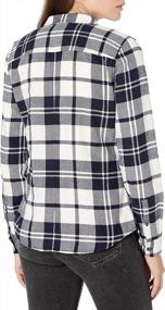 img 3 attached to Stay Cozy With Goodthreads Women'S Brushed Flannel Drop-Shoulder Shirt