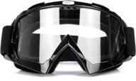 high-performance motorcycle goggles: clear lens atv dirt bike motocross utv mx otg offroad riding goggles – anti-uv, dustproof, anti-fog, ideal for racing and skiing logo