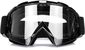 img 4 attached to High-Performance Motorcycle Goggles: Clear Lens ATV Dirt Bike Motocross UTV MX OTG Offroad Riding Goggles – Anti-UV, Dustproof, Anti-Fog, Ideal for Racing and Skiing