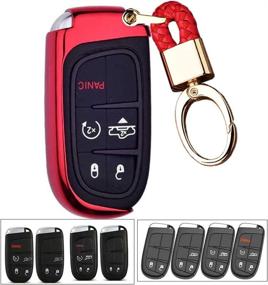 img 2 attached to ROYALFOX(TM 2 3 4 5 Buttons TPU Smart Remote Key Fob Case Cover For Chrysler 300 200 Dodge Charger Challenger Dart Durango Journey Interior Accessories