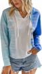 minipeach women's tie dye sweatshirt,long sleeve pajamas lounge pullover soft loose fit hoodie colorblock shirts tops logo