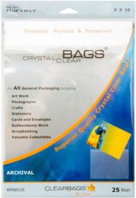 img 1 attached to ClearBags Seal Top Closure Bags, Perfect Fit For 8X10 Photos, Art Prints, Pictures, Posters Resealable Adhesive On Bag, Not Flap Crystal Clear, Archival Safe Pack Of 25 (8" X 10")