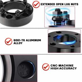 img 2 attached to Enhance Your Vehicle'S Performance With 6X5.5 Hubcentric Wheel Spacers And Lug Nuts For Tacoma, 4Runner, Tundra, And More