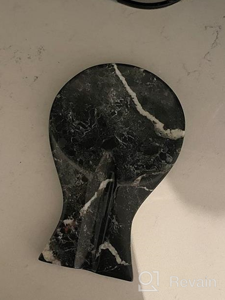 img 1 attached to Handmade Black Marble Spoon Rest & Utensil Organizer For Stove Top Chefs - Convenient Cooking Spoon Holder & Spatula Fork Ladle Keeper - RADICALn Kitchen Tool review by Kyle Pickett