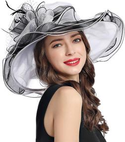 img 4 attached to Womens Organza Fascinator Kentucky Wedding Women's Accessories : Special Occasion Accessories