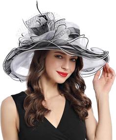 img 3 attached to Womens Organza Fascinator Kentucky Wedding Women's Accessories : Special Occasion Accessories