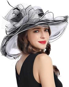 img 2 attached to Womens Organza Fascinator Kentucky Wedding Women's Accessories : Special Occasion Accessories