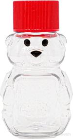 img 4 attached to 🍯 Clearview Container 24 Pack: Honey Bear Squeeze Bottle with Screw Cap Lid - 2 oz Plastic Squeeze Bear with Red Cap