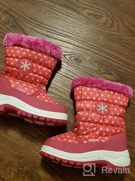 img 1 attached to 👧 Ahannie Toddler Boys and Girls Snow Boots, Kids' Outdoor Insulated Winter Boots review by Ham Channell