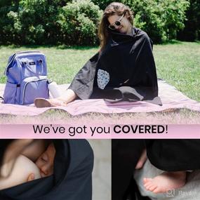 img 2 attached to 360 Full Coverage Nursing Poncho - Milky Chic Patent Pending Breastfeeding Cover - Breathable, Soft Cotton - Multipurpose Car Seat, Stroller Canopy - Ideal Baby Shower Gift