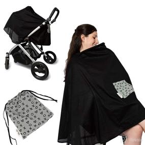 img 4 attached to 360 Full Coverage Nursing Poncho - Milky Chic Patent Pending Breastfeeding Cover - Breathable, Soft Cotton - Multipurpose Car Seat, Stroller Canopy - Ideal Baby Shower Gift