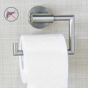 img 2 attached to Stainless Steel Toilet Paper Holder Wall Mount - No Drill - 15.5X13.5X5.4Cm - WonderWorker Hold