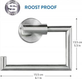 img 1 attached to Stainless Steel Toilet Paper Holder Wall Mount - No Drill - 15.5X13.5X5.4Cm - WonderWorker Hold