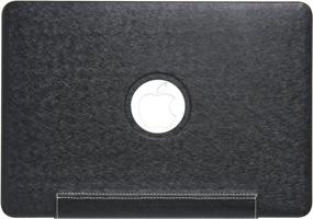 img 2 attached to MacBook Air 13-дюймовый чехол M1 A2337 / A1932 / A2179 22018-2022 Se7Enline Шелковистая искусственная кожа с твердой обложкой Защитный чехол для переноски с чехлом для клавиатуры, черный