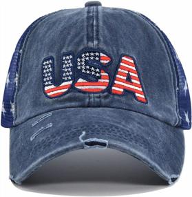 img 3 attached to Men'S USA American Flag Baseball Cap Embroidered Polo Style Military Army Hat By LOKIDVE