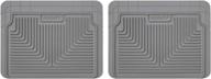 husky liners heavy duty floor mats - grey, 2nd/3rd seat mats, 52022, compatible with 1997-1999 acura cl, 2001-2003 acura cl, 1994-2001 acura integra, and more - set of 2 logo