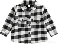 adorable plaid hoodie shirt with pockets for toddler boys - stylish button down long sleeve jacket for fall logo