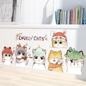 img 2 attached to BuerHomie Cute Kitten Wall Stickers: Anime Nursery Wall Art, Baby Wall Murals, Kids Bedroom Decor DIY, Poster Wall Art for Birthday Party Decoration and Wall Décor