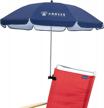 stay cool and protected anywhere with ammsun chair umbrella: portable clamp for beach chair, patio chair, sport chair, and more - upf 50+ navy blue logo