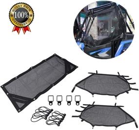 img 4 attached to 🔳 Gdcreestar Black Mesh Window Net/RZR Shade Nets/Roll Cage Mesh Guard for Polaris RZR 570/800/900/1000 (RZR-S & XP Series Included)