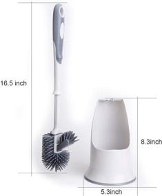 img 2 attached to 🚽 Toilet Brush and Holder Set: 2 Pack for Bathroom Toilet Bowl