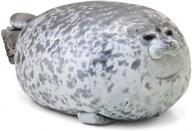 cute medium seal plush toy: etaoline chubby blob seal pillow cotton stuffed animals logo