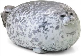 img 4 attached to Cute Medium Seal Plush Toy: ETAOLINE Chubby Blob Seal Pillow Cotton Stuffed Animals