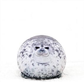 img 2 attached to Cute Medium Seal Plush Toy: ETAOLINE Chubby Blob Seal Pillow Cotton Stuffed Animals